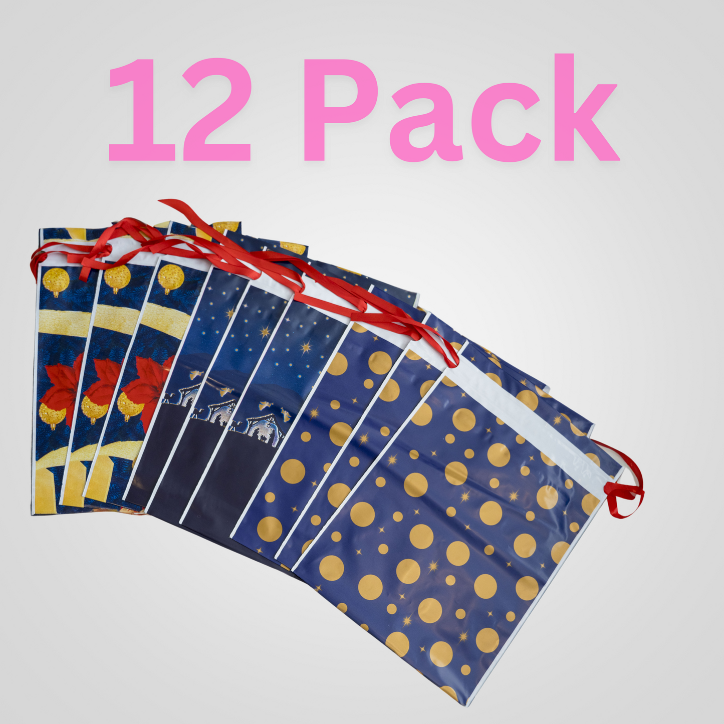 12 Pack | Conveen Christmas Bags