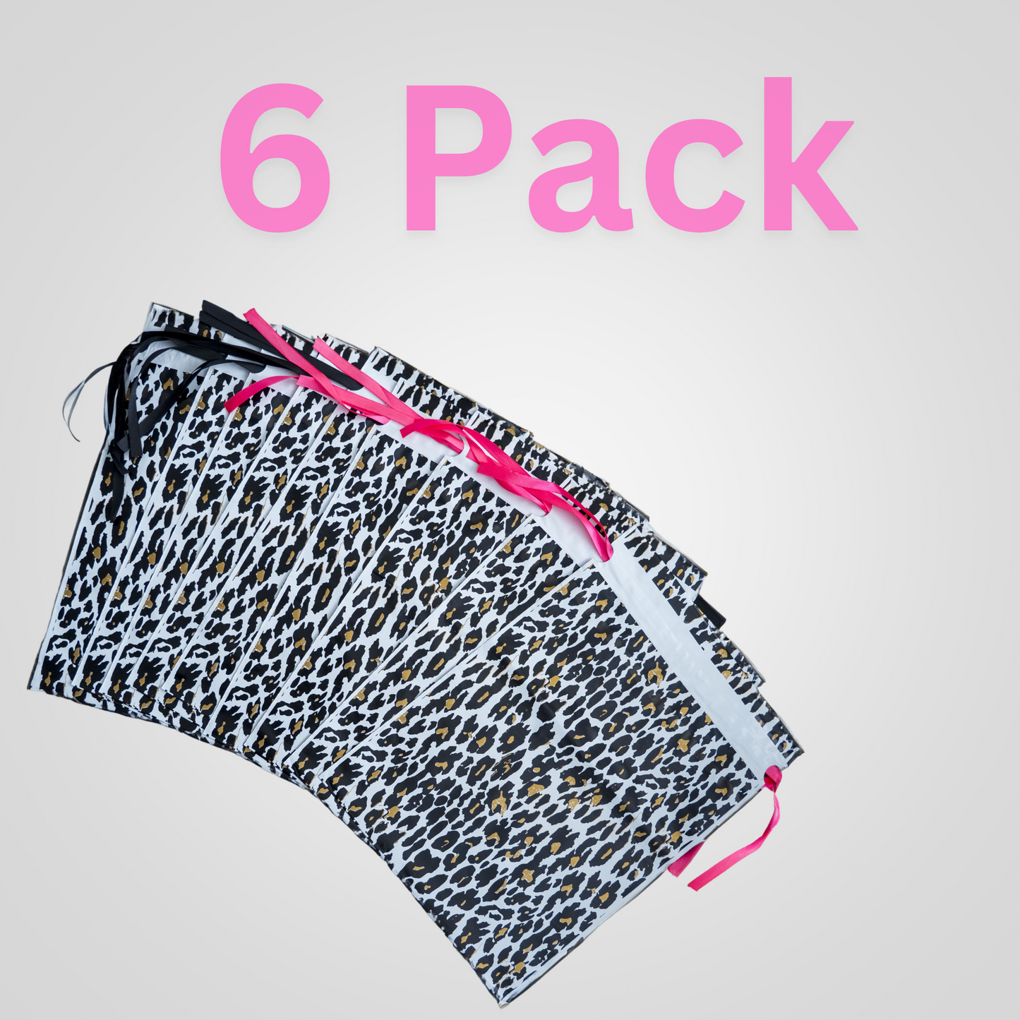 6 Pack | Conveen Leopard Print Bags